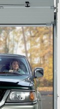 full opening width with no restrictions from a sectional door